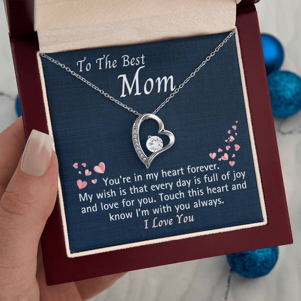 The Best Mom - In My Heart - Forever Love Necklace