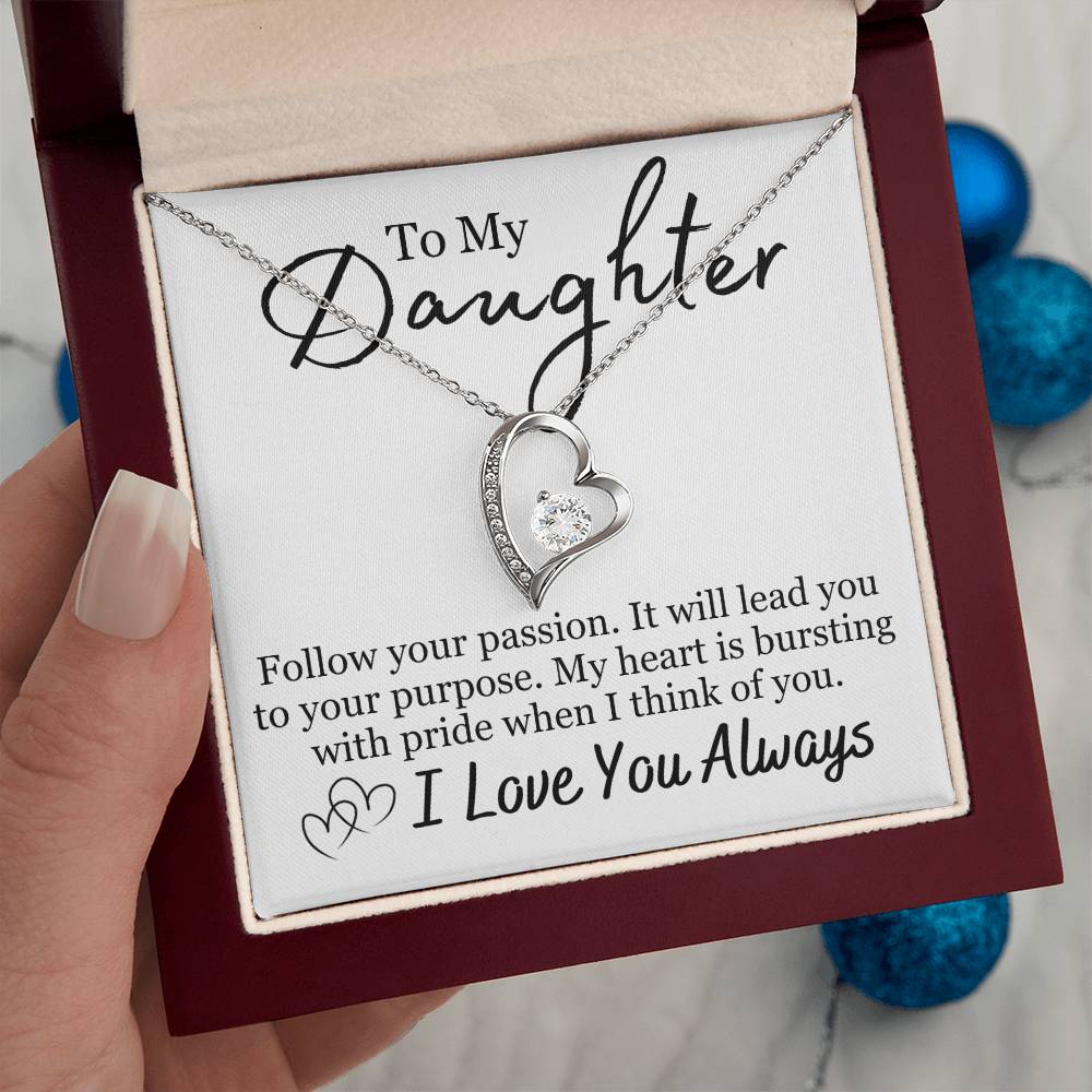 To My Daughter - So Proud Of You - Forever Love Necklace