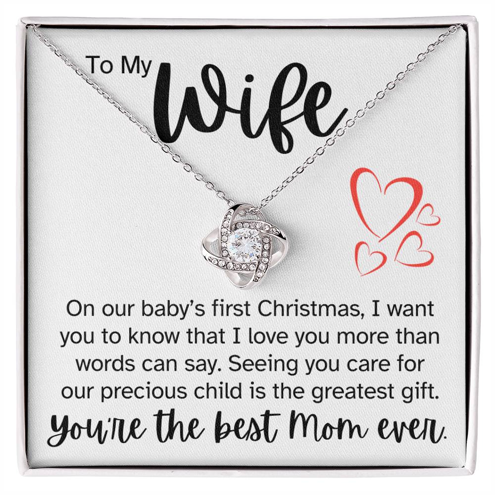 To My Wife - Best Christmas Ever - Love Knot Necklace