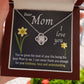 Dear Mom - I Love You - Love Knot Necklace