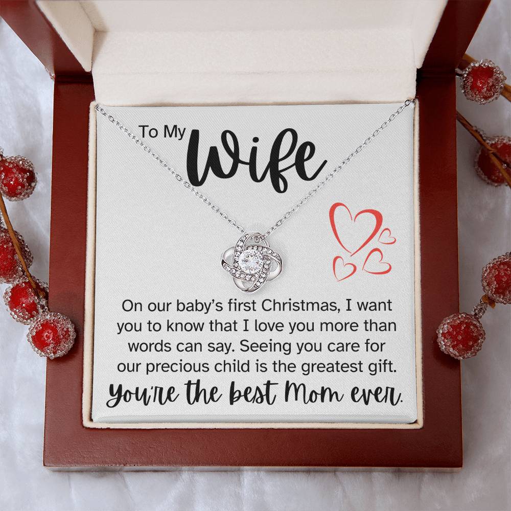 To My Wife - Best Christmas Ever - Love Knot Necklace