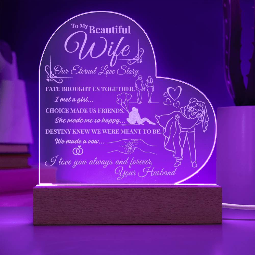 Our Love Story Plaque