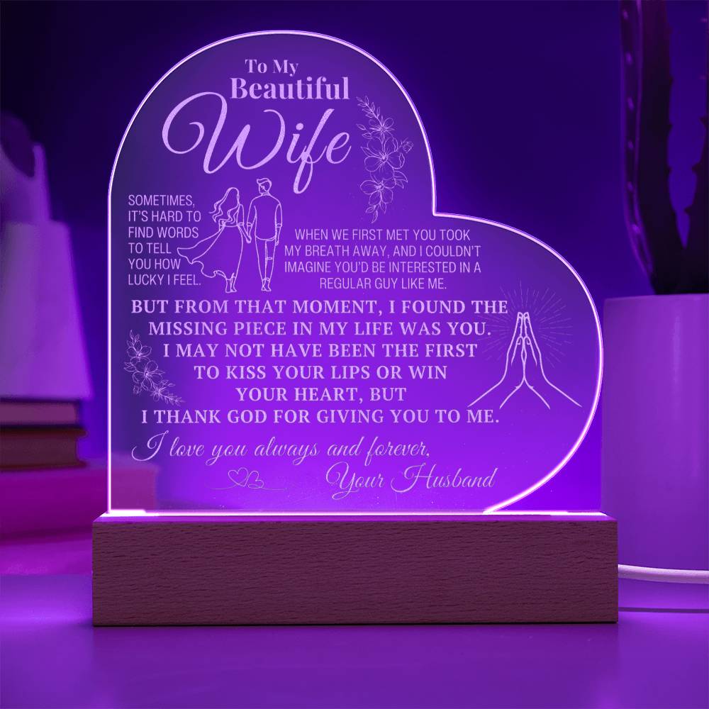 You're My Missing Piece LED Plaque