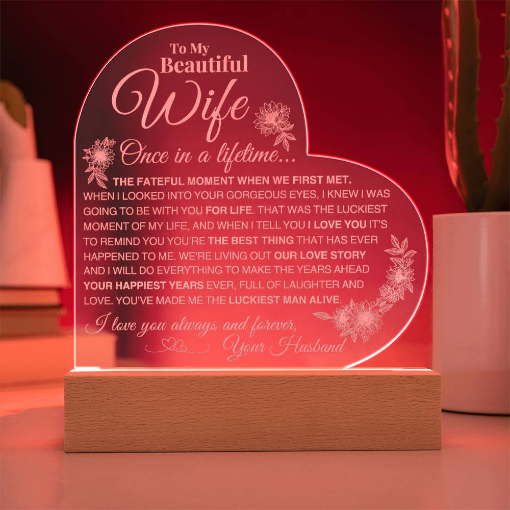 Our Beautiful Love Story Plaque