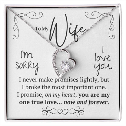 To My Wife - My One True Love - Forever Love Necklace
