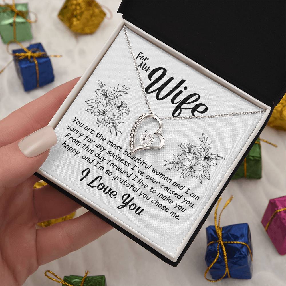To My Wife - I Love You - Forever Love Necklace