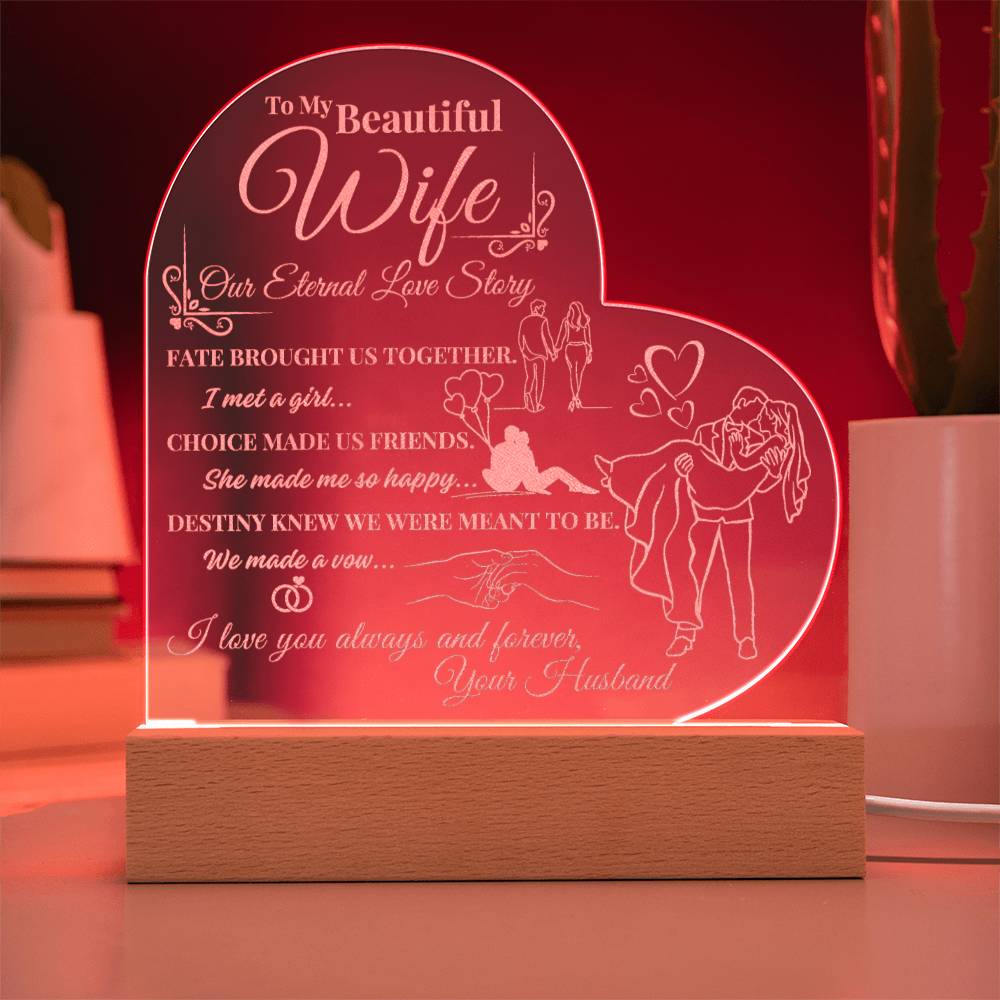 Our Love Story Plaque