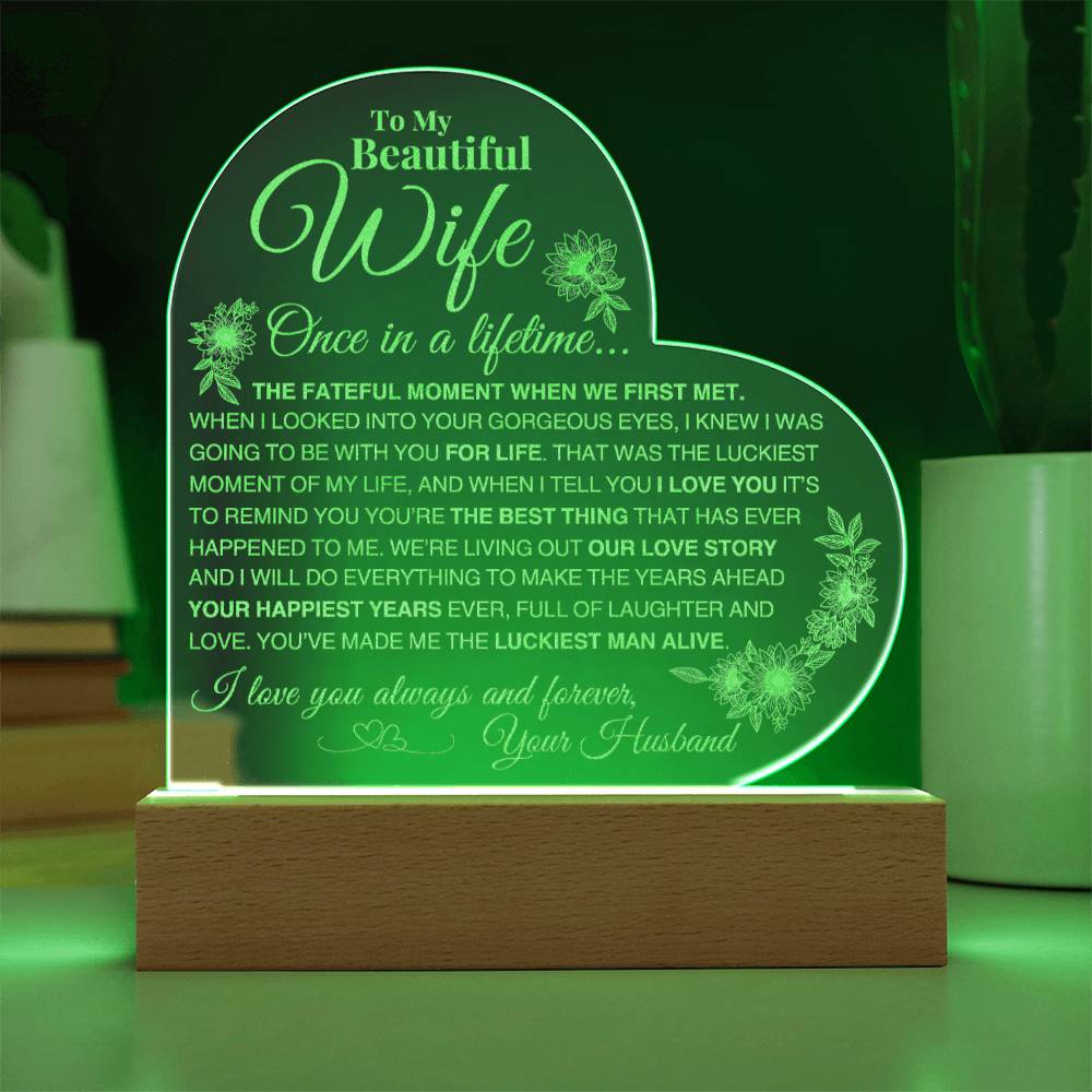 Our Beautiful Love Story Plaque